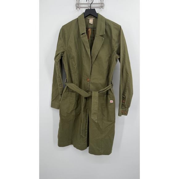 Duluth Trading Co Jackets & Blazers - Duluth Trading Womens Tie Duster Makers Studio Coat Olive Green Medium